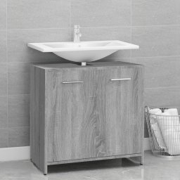 Gossi dulap de baie, gri sonoma, 60x33x60 cm, lemn prelucrat