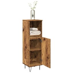 Gossi dulap de baie, lemn vechi, 30x30x100 cm, lemn prelucrat