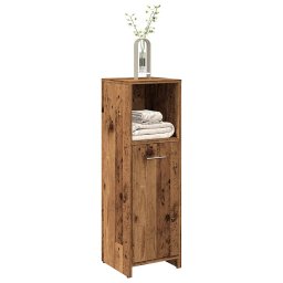 Gossi dulap de baie, lemn vechi, 30x30x95 cm, pal
