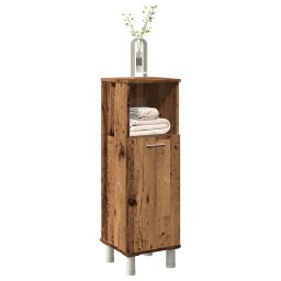 Gossi dulap de baie, lemn vechi, 30x30x95 cm, pal