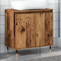Gossi dulap de baie, lemn vechi, 58x33x60 cm, lemn prelucrat
