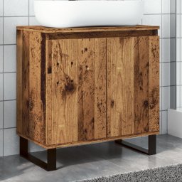 Gossi dulap de baie, lemn vechi, 58x33x60 cm, lemn prelucrat