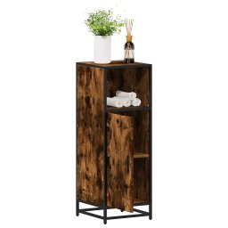 Gossi dulap de baie, stejar afumat, 35x37,5x100 cm, lemn prelucrat