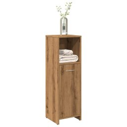 Gossi dulap de baie, stejar artizanal, 30x30x95 cm, lemn compozit