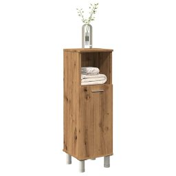Gossi dulap de baie, stejar artizanal, 30x30x95 cm, lemn compozit