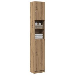 Gossi dulap de baie, stejar artizanal, 32x25,5x190 cm, lemn prelucrat