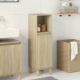 Gossi dulap de baie, stejar sonoma, 30x30x100 cm, lemn prelucrat