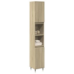 Gossi dulap de baie, stejar sonoma, 30x30x190 cm, lemn prelucrat