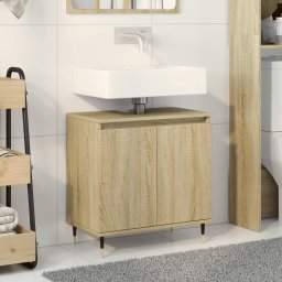 Gossi dulap de baie, stejar sonoma, 58x33x60 cm, lemn prelucrat