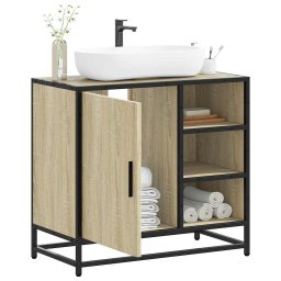 Gossi dulap de chiuveta baie stejar sonoma 65x33x60 cm lemn prelucrat