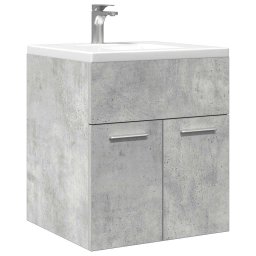 Gossi dulap de chiuveta baie, gri beton 41x38,5x46 cm lemn prelucrat
