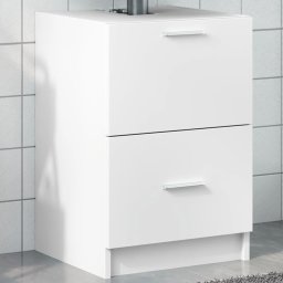 Gossi dulap de chiuveta, alb, 40x37x59 cm, lemn prelucrat