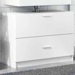 Gossi dulap de chiuveta, alb, 78x37x59 cm, lemn prelucrat