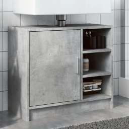 Gossi dulap de chiuveta, gri beton, 63x29x55 cm, lemn prelucrat