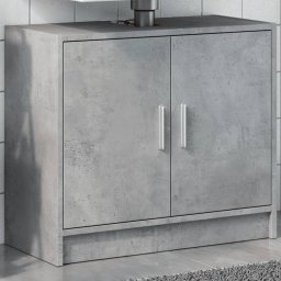 Gossi dulap de chiuveta, gri beton, 63x29x55 cm, lemn prelucrat