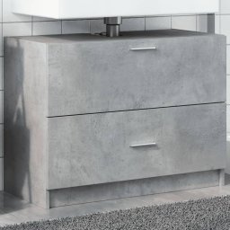 Gossi dulap de chiuveta, gri beton, 78x37x59 cm, lemn prelucrat