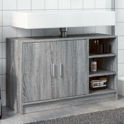 Gossi dulap de chiuveta, gri sonoma, 90x29x55 cm, lemn prelucrat