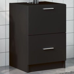 Gossi dulap de chiuveta, negru, 40x37x59 cm, lemn prelucrat