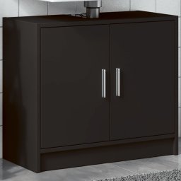 Gossi dulap de chiuveta, negru, 63x29x55 cm, lemn prelucrat