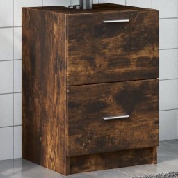 Gossi dulap de chiuveta, stejar afumat, 40x37x59 cm, lemn prelucrat