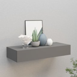 Gossi dulap de perete cu sertar, gri, 60x23,5x10 cm, mdf