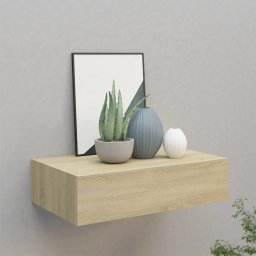 Gossi dulap de perete cu sertar, stejar, 40x23,5x10 cm, mdf