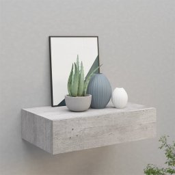 Gossi dulap de perete cu sertare, gri beton, 40x23,5x10 cm, mdf