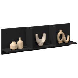 Gossi dulap de perete, 100x16,5x30 cm, negru, lemn prelucrat