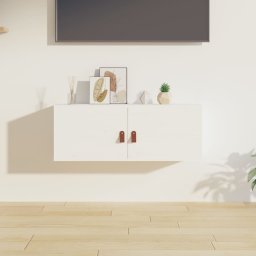Gossi dulap de perete, alb, 80x30x30 cm, lemn masiv de pin
