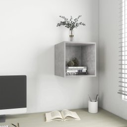 Gossi dulap de perete, gri beton, 37x37x37 cm, pal