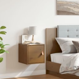 Gossi dulap de perete, maro miere, 31,5x30x30 cm, lemn masiv de pin