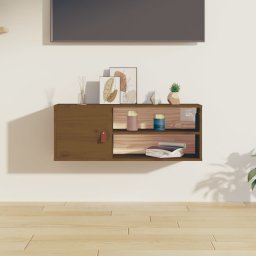 Gossi dulap de perete, maro miere, 80x30x30 cm, lemn masiv de pin