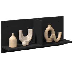 Gossi dulap de perete, negru, 70x16,5x30 cm, lemn prelucrat