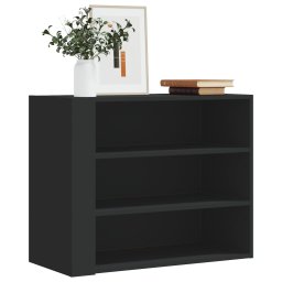 Gossi dulap de perete, negru, 75x35x60 cm, lemn prelucrat