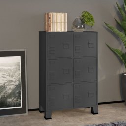 Gossi dulap industrial de depozitare, antracit, 75x40x115 cm, metal