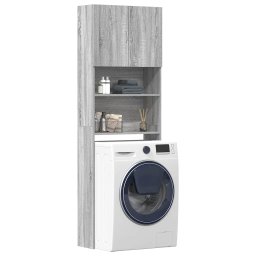 Gossi dulap masina de spalat gri sonoma 64x24x190 cm lemn prelucrat