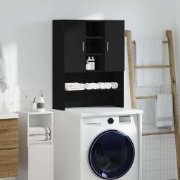 Gossi dulap masina de spalat stejar negru 70,5x25,5x90 cm