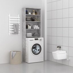 Gossi dulap masina de spalat, gri beton, 64x24x190 cm