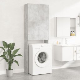 Gossi dulap masina de spalat, gri beton, 64x25,5x190 cm