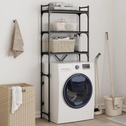Gossi dulap masina de spalat, negru, 67x25x163 cm lemn prelucrat