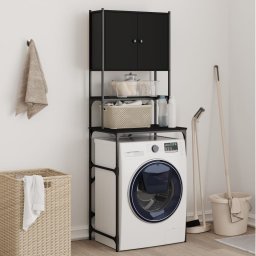 Gossi dulap masina de spalat, negru, 68x48,5x194 cm