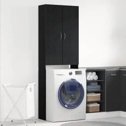 Gossi dulap masina de spalat, stejar negru, 64x25,5x190 cm