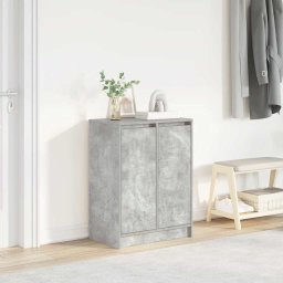 Gossi dulap pantofi beton gri 57x34x76 cm lemn de prelucrat