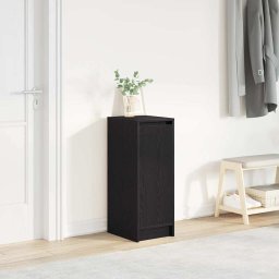 Gossi dulap pantofi stejar negru 29,5x34x76 cm lemn prelucrat