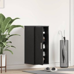 Gossi dulap pantofi stejar negru 32x35x70 cm lemn prelucrat