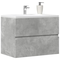Gossi dulap pentru baie, gri beton, 60x38,5x45 cm, lemn prelucrat