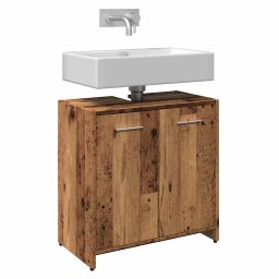 Gossi dulap pentru chiuveta baie lemn vechi 60x33x60cm lemn prelucrat