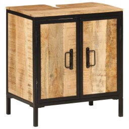 Gossi dulap pentru chiuveta de baie 55x35x60 cm lemn masiv mango&fier