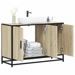 Gossi dulap pentru chiuveta de baie stejar sonoma 90x33x60 cm lemn