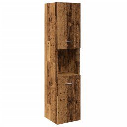 Gossi dulap suspendat de baie, lemn vechi 30x30x130 cm lemn prelucrat